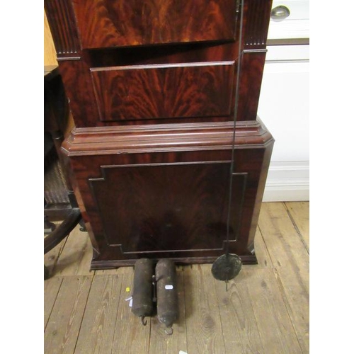 988 - ROTHWELL OF ORMSKIRK MAHOGANY LONGCASE CLOCK