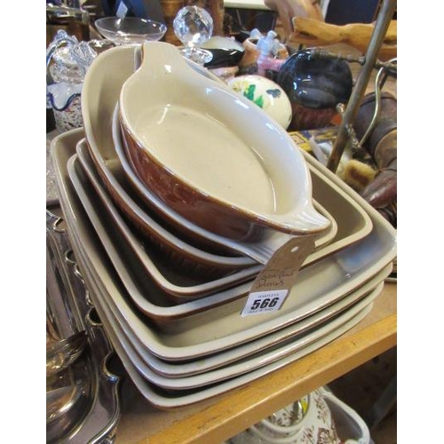 566 - QUANTITY OF OVEN PROOF DISHES