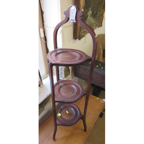 824 - MAHOGANY INLAID CAKE STAND