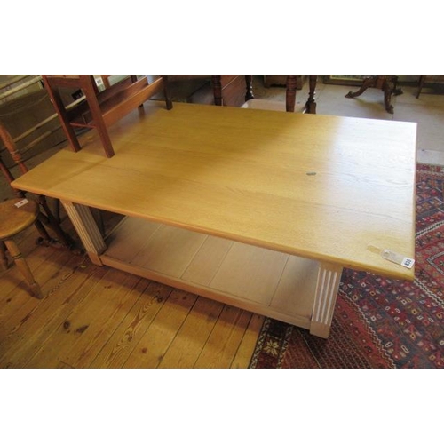 830 - LARGE LIGHT OAK COFFEE TABLE