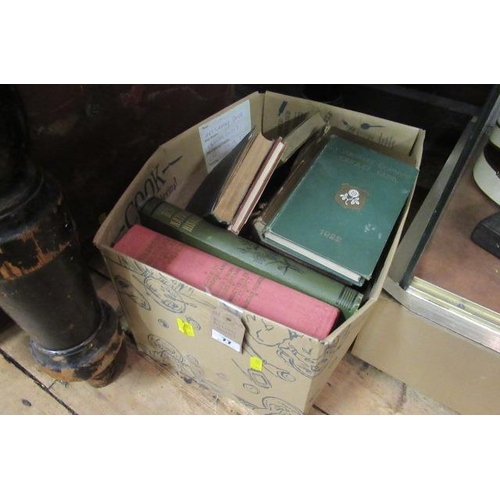 77 - BOX OF ANTIQUE BOOKS