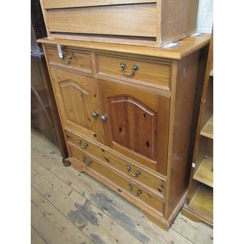 922 - PINE CABINET WITH DRAWERS