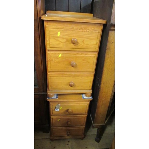 927 - PAIR OF PINE BEDSIDE CHESTS