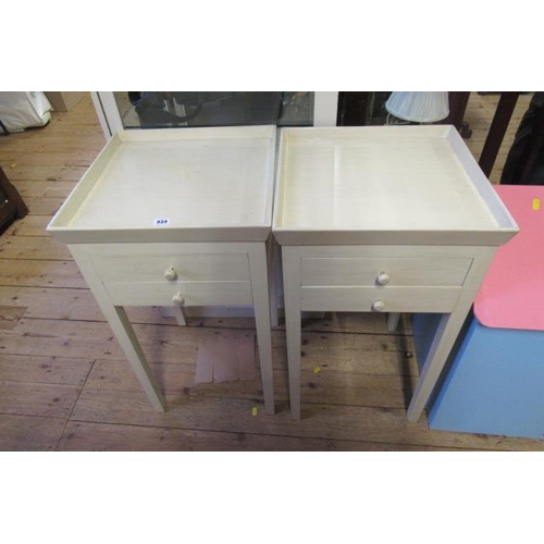 934 - PAIR OF PAINTED BEDSIDE TABLES