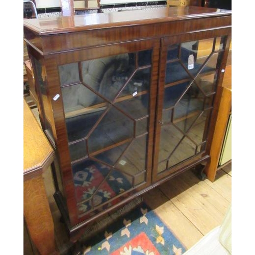 945 - MAHOGANY GLAZED BOOKCASE