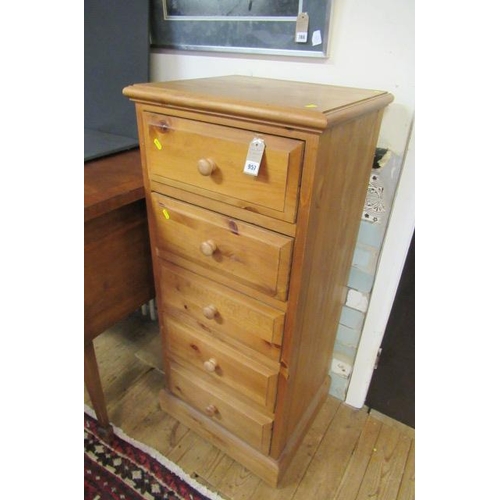 957 - TALL PINE CHEST OF DRAWERS