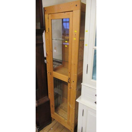 965 - PINE DISPLAY CABINET