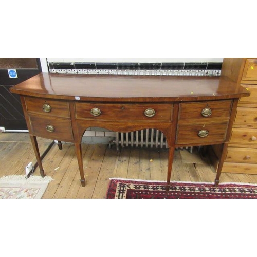 979 - MAHOGANY SERPENTINE FRONT EBONY STRUNG  SIDEBOARD