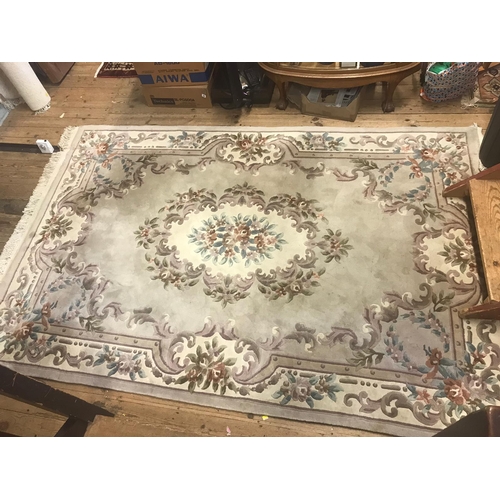 881 - CHINESE PATTERNED FRINGED RUG 6' X 11'