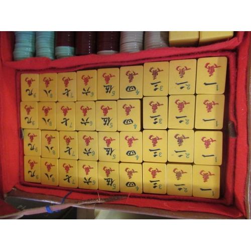 355 - VINTAGE MAHJONG SET IN ORIGINAL CASE