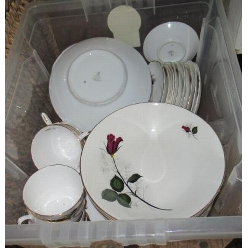 131 - BOX OF ASSORTED TEA AND DINNERWARE