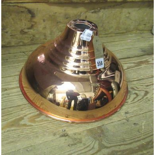 556 - PAIR OF COPPER PLATED LIGHT SHADES