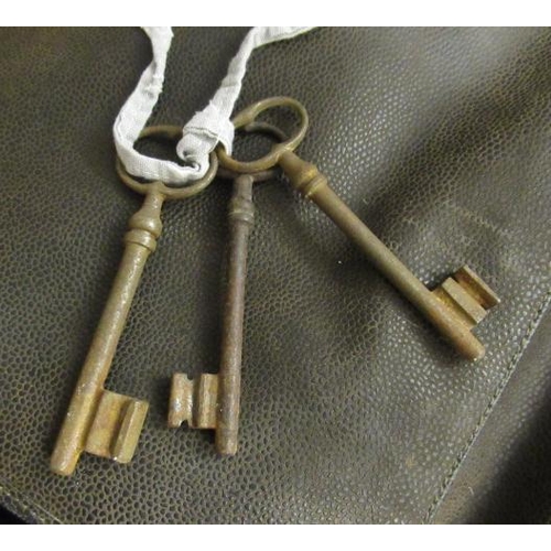 559 - THREE LARGE OLD KEYS