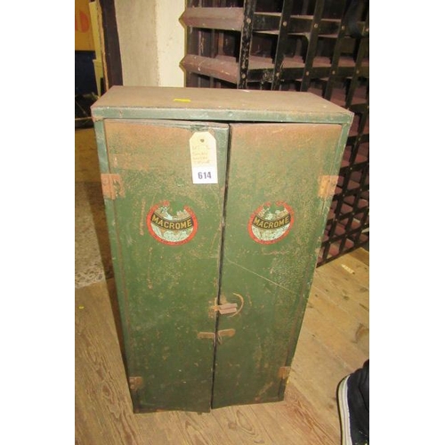 614 - SMALL METAL CABINET