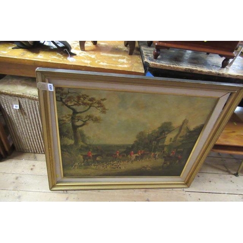 643 - LARGE HUNTING SCENE PICTURE