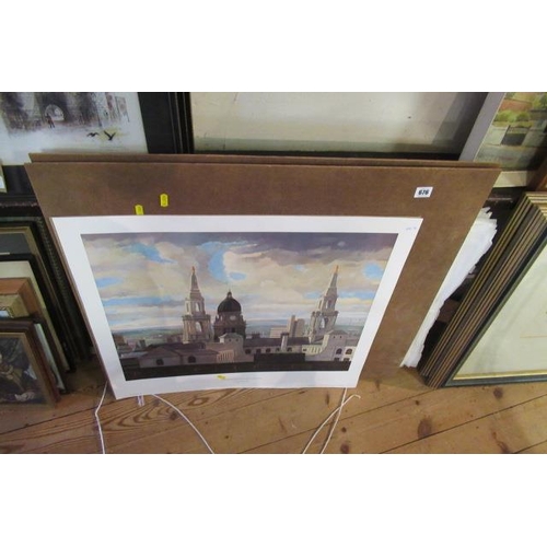 676 - QUANTITY OF LEEDS SKYLINE PRINTS BY GRAEME WILSON