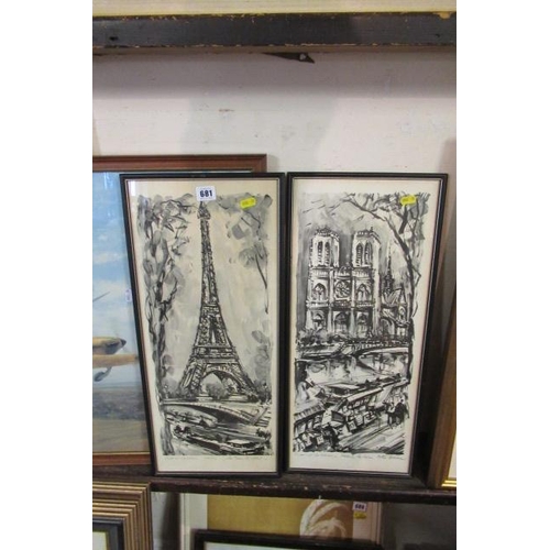 681 - PAIR OF PARISIAN PRINTS