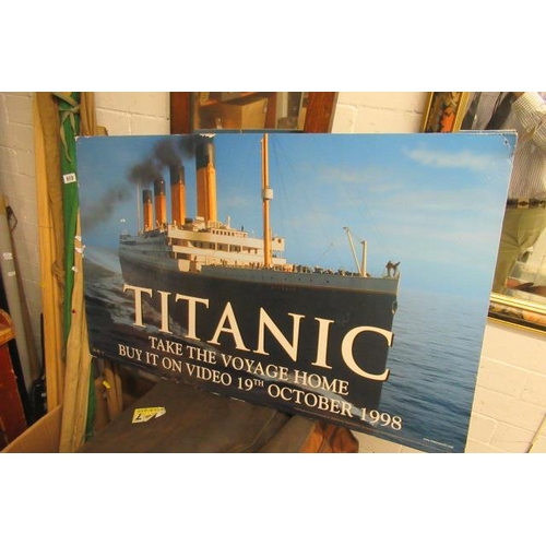 734 - DOUBLE SIDED TITANIC POSTER