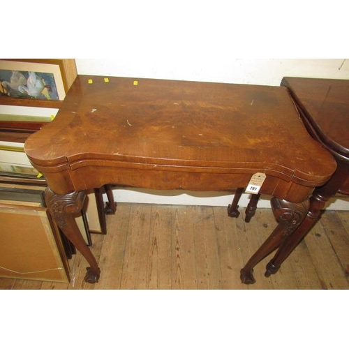 797 - VICTORIAN SWIVEL TOP CARD TABLE