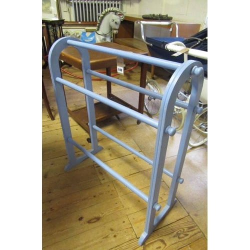 848 - BLUE PAINTED TOWEL RAIL