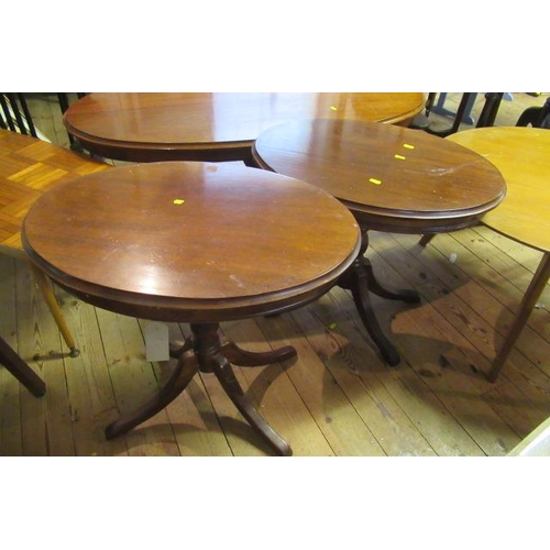 850 - TWO OVAL MAHOGANY SIDE TABLES