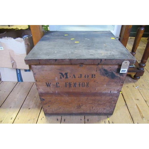 868 - MILITARY PINE STORAGE BOX