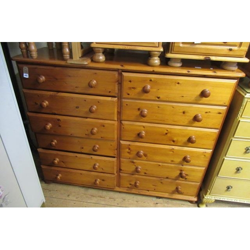 875 - PINE TWELVE DRAWER CHEST