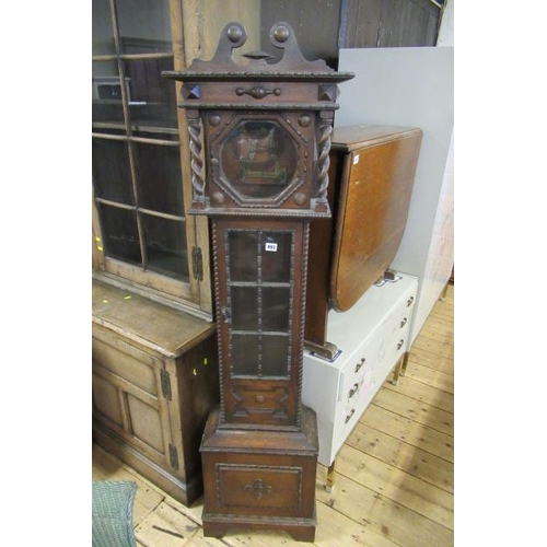 893 - OAK CLOCK CASE