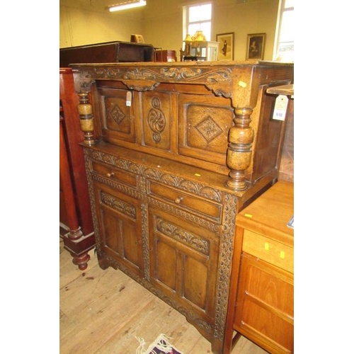 911 - TITCHMARSH AND GOODWIN STYLE COURT CUPBOARD