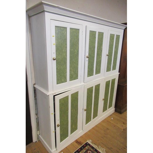 922 - ANTIQUE PAINTED PINE CUPBOARD