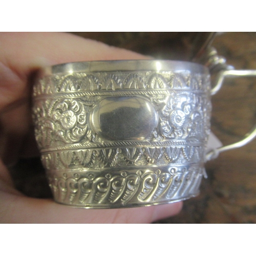 236 - WHITE METAL MUSTARD POT