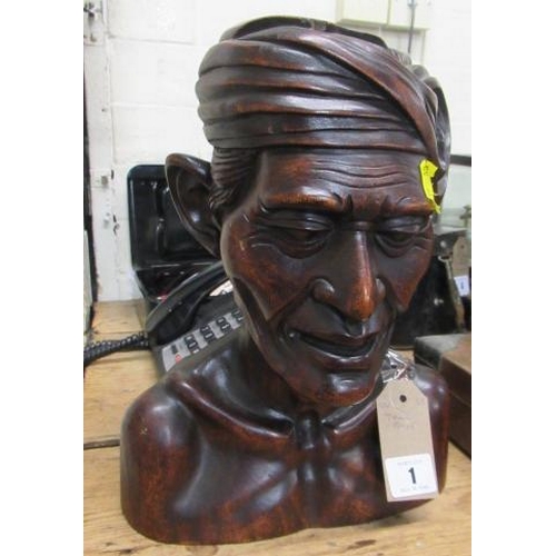 1 - WOODEN BUST