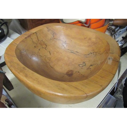 18 - SPALTED  BEECHWOOD BOWL SIGNED DG