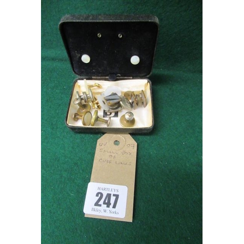 247 - SMALL BOX OF CUFFLINKS