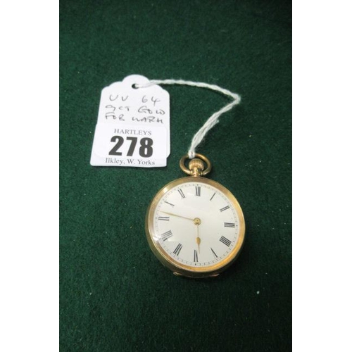 278 - 9CT GOLD FOB WATCH