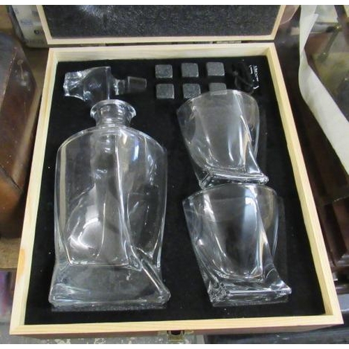 34 - BOXED WHISKY DECANTER SET