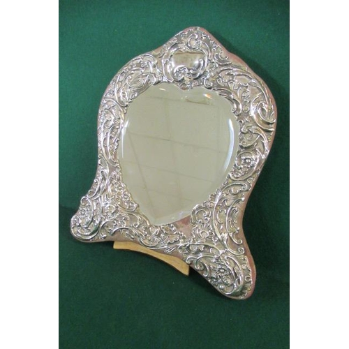 352 - SILVER FRAMED MIRROR