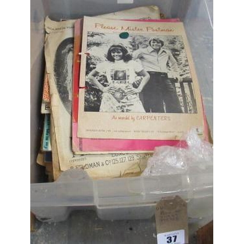 37 - BOX OF SHEET MUSIC