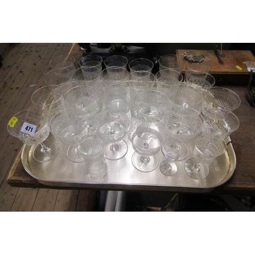 471 - QUANTITY OF WINE GLASSES ETC