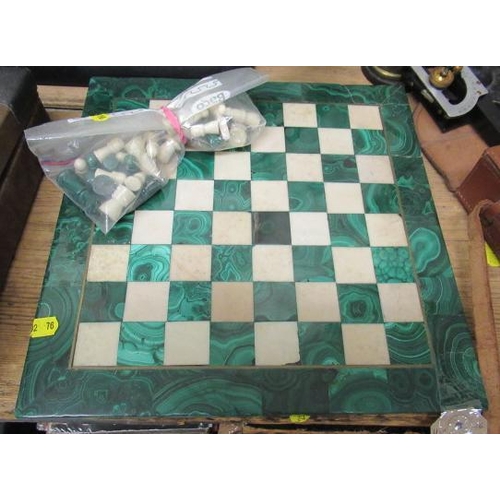 5 - MALACHITE AND MARBLE CHESS SET