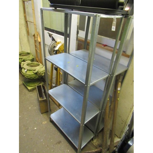 678 - PAIR OF METAL SHELVES