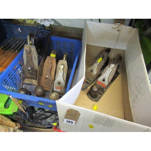 705 - TWO BOXES OF JOINERS PLANES