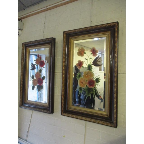 741 - PAIR OF PAINTED MIRRORS