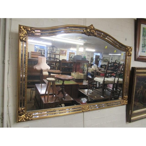 744 - GILT FRAMED OVERMANTEL MIRROR