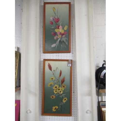 781 - PAIR OF FLORAL OIL PAINTINGS