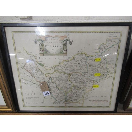 784 - FRAMED MAP OF CHESTER