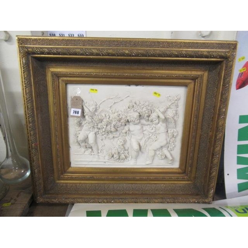 788 - LARGE GILT FRAMED PLAQUE