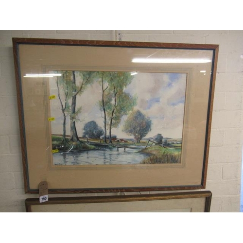 793 - WATERCOLOUR LANDSCAPE BY VAN GILL