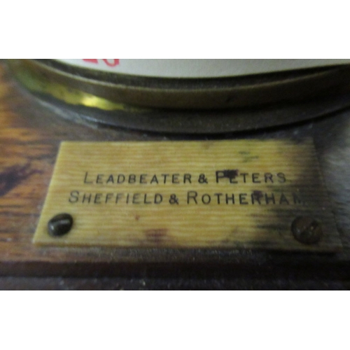 36 - LEADBETTER AND PETERS RETAILED BAROGRAPH WITH EXTRA PAPERS