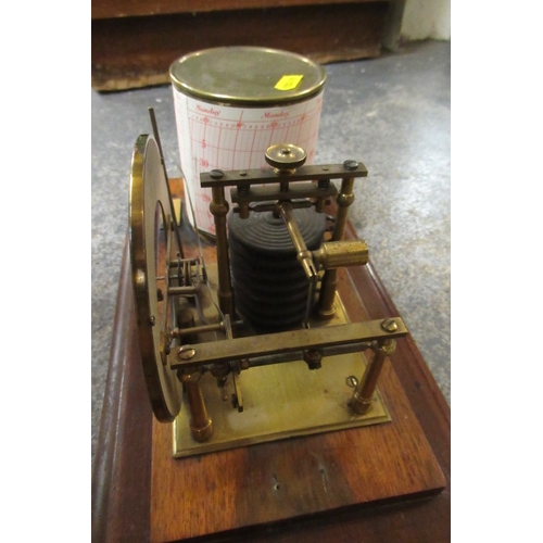 36 - LEADBETTER AND PETERS RETAILED BAROGRAPH WITH EXTRA PAPERS